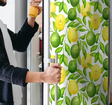 Citroner og limefrugter køleskab klistermærke - TenStickers