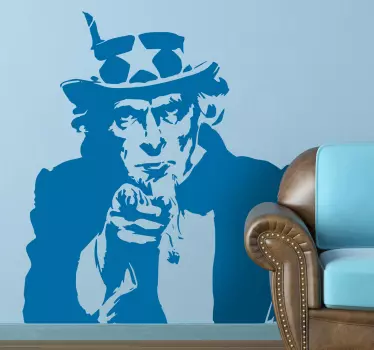 Uncle Sam Wall Sticker - TenStickers