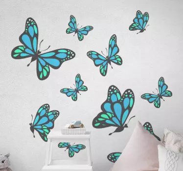 butterflies in the room butterfly sticker - TenStickers