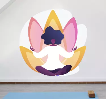 Lotus relaxation wall sticker - TenStickers