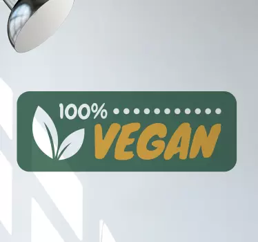 Αυτοκόλλητο 100% vegan εργαστηρίου - TenStickers