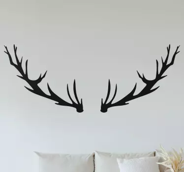 Stag antlers animal wall sticker - TenStickers