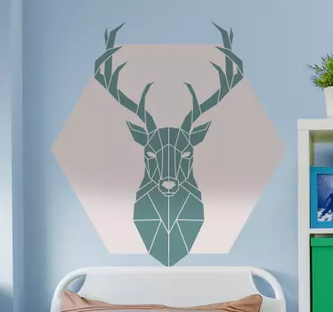 Nordic stag animal wall sticker - TenStickers