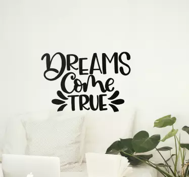 Splněné sny inspirativní citát samolepky - TenStickers