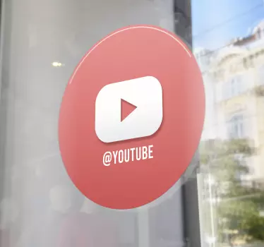 Youtube Personalised window sticker - TenStickers