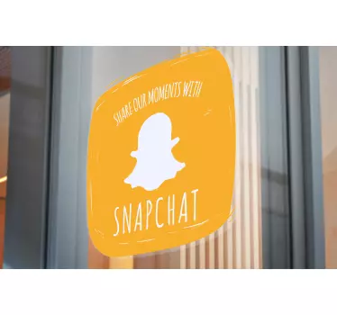 Share moments with snapchat window sticker - TenStickers