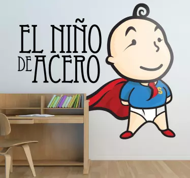 Pegatinas superhéroe Super chico personalizado - TenVinilo