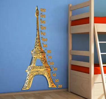 Sticker groeimeter Eiffeltoren - TenStickers