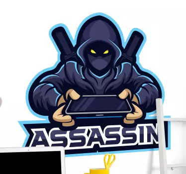 Gaming assassin video game sticker - TenStickers