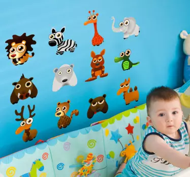 Animal Collection Kids Stickers - TenStickers