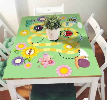 Board game insects furniture sticker - TenStickers