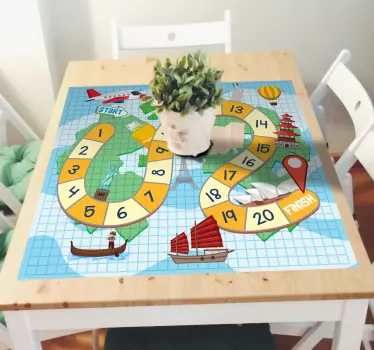 board game map furniture sticker - TenStickers