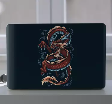 Kínai sárkány illusztráció laptop bőr - TenStickers