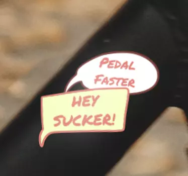Pedal Faster Bike Sticker - TenStickers