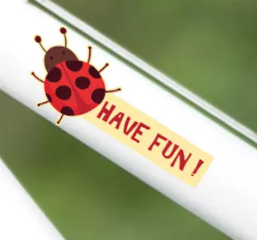 Have Fun Ladybug Bike Sticker - TenStickers