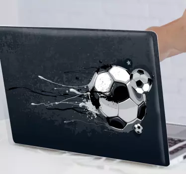 Laptop Aufkleber Fußball-graffiti - TenStickers