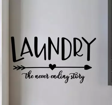 Laundry the never ending story home sticker - TenStickers