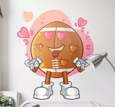 Rugby love rugby wall sticker - TenStickers
