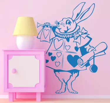 Wonderland Rabbit Wall Sticker - TenStickers