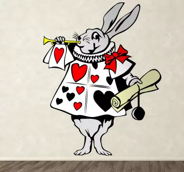 爱丽丝梦游仙境兔子孩子贴图 - TenStickers