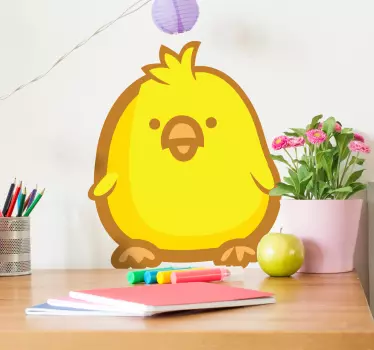 Cute Yellow Chick Decal - TenStickers