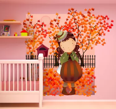 Autocolante decorativo infantil caminhada de outono - TenStickers