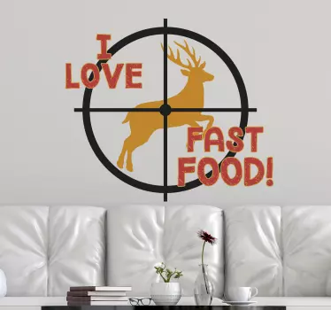 I love fast food wall sticker - TenStickers