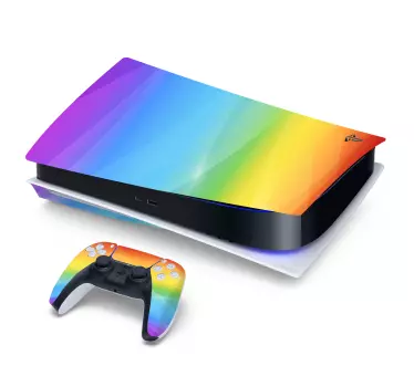 PS5 Aufkleber Regenbogen - TenStickers