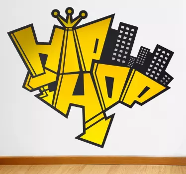 Sticker mural logo hip hop - TenStickers