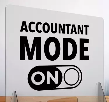 Accountant mode on window decal - TenStickers