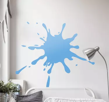 Splash color blue wall art decal - TenStickers