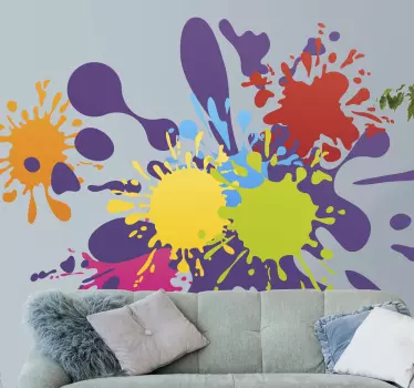 Multi colors spot  abstract wall sticker - TenStickers
