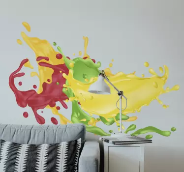 Splashing paint Abstract Wall Sticker - TenStickers