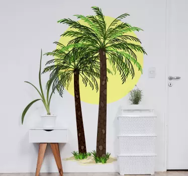 Classic palm tree wall decal - TenStickers