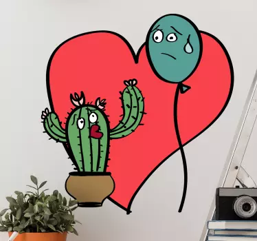 Sticker planten onmogelijke liefde - TenStickers