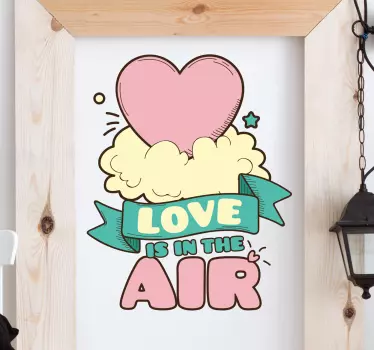Sticker tekening love is in the air - TenStickers