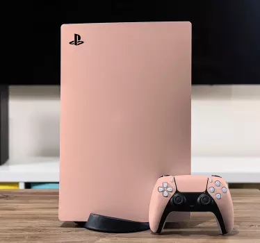 PS4 solid peach PS5 stickers - TenStickers