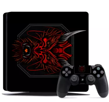 Flaming dragon PS4 stickers - TenStickers