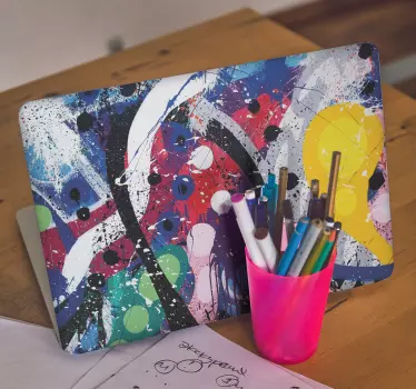 Maľovaná striekajúca pokožka notebooku - Tenstickers