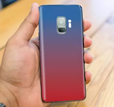 Naklejka na telefon Samsung Niebieskie i czerwone kolory gradient - TenStickers