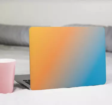 Albastru și portocaliu de culoare degradată pentru laptop - TenStickers