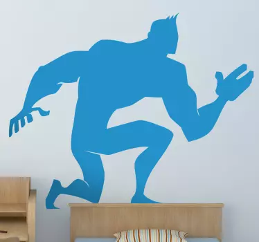Superheld silhouette kinderkamer sticker - TenStickers