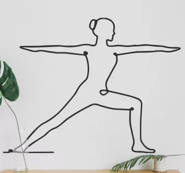 Naklejka na ścianę Minimalistyczna pozycja jogi - TenStickers