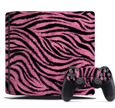 Zebra pink texture PS4 sticker - TenStickers