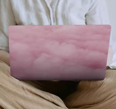 Naklejka na laptopa Różowe chmury - TenStickers