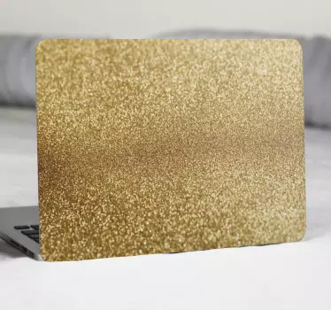 Gold glitters laptop skins - TenStickers