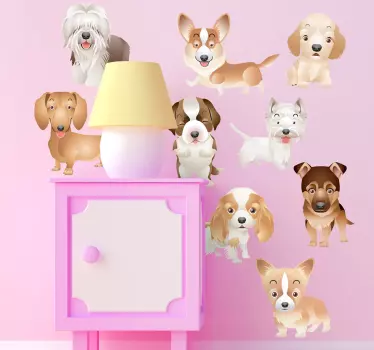 Miniature Puppies Sticker - TenStickers