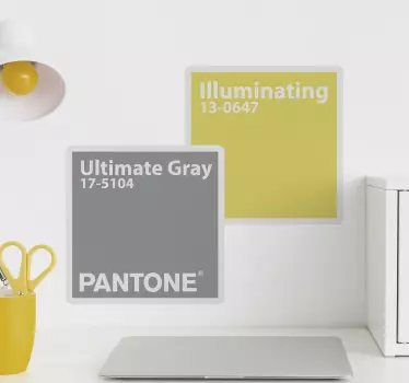 Pantone farver 2021 abstrakt væg klistermærke - TenStickers