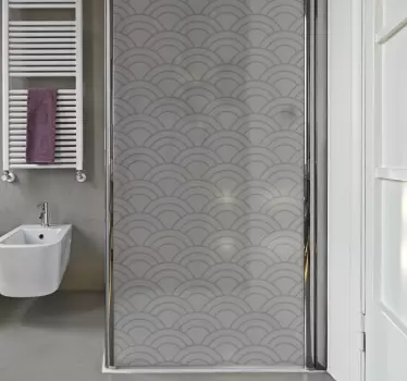 Gray pantone pattern shower screen sticker - TenStickers