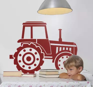 Tek renkli traktör oyuncak çıkartması - TenStickers